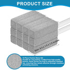 12 Packs Pumice Cleaning Stone with Extra Long Handle, Pumice Stone for Toilet Bowl Clean for Cleaning Toilets, Bathtubs, Grills, Swimming Pools, Sinks