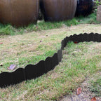 Orgrimmar Garden Edging Kit 40PCS Pound-in Interlocking Black(20”x5.3”)