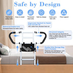 Bed Rails for Elderly Adults Safety: Adjustable Bedside Assist Rails with Storage Pockets, Non-Slip Handles, Items for Elderly Bed Rail, 400LB Gravity Capacity