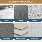 Marble Polishing Powder, Professional Touch-Up Etch Remover, Restore Shine Remove Water Stains Scratches Rings Etches for Marble Stone Granite Quartz Tile Floor Countertop Surfaces Polishing Care