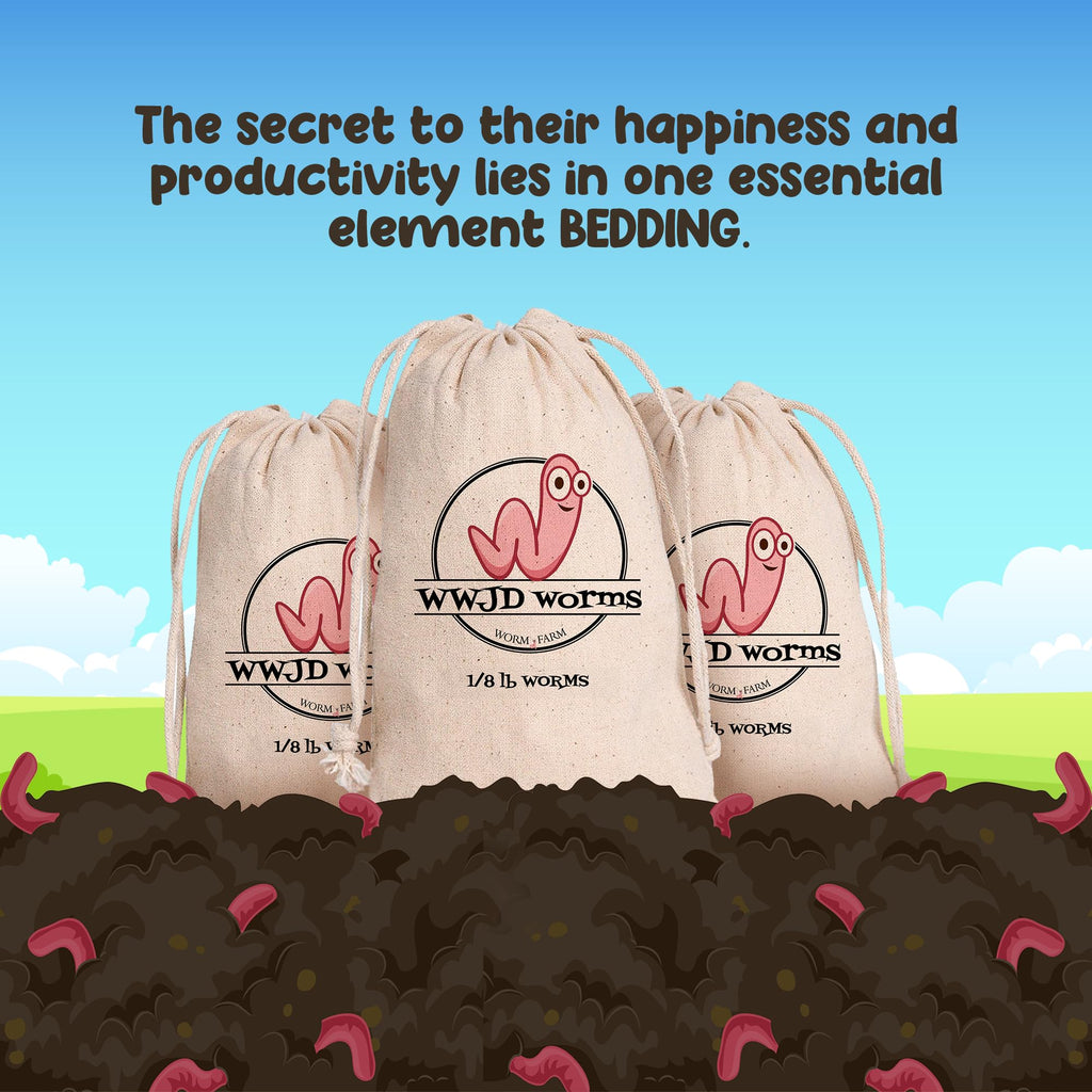 Red Wigglers Composting Worms, 1/8lb Red Worms for Composting for Gardens