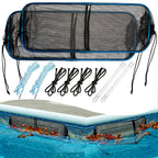 Pool Skimmer Screen Guard, Anti Rust Swimming Pool Skimmer Leaf Guard Net Blocker for Inground Above Ground Vinyl Lined, Pool Skimmer Leaf Catcher with Fine Mesh & Ultra Fine Mesh Easy to Install