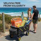 VELUVIA Beach Wagon with Big Balloon Wheels for Sand, 450LB Heavy Duty