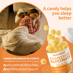 Magnesium Glycinate Gummies 1000mg - Sugar Free Magnesium Potassium Supplement with Vitamin D, B6, CoQ10 for Calm Mood & Sleep Support - 120 Orange Gummies -2 Pack