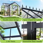 AMERLIFE 12 x 10 x 8-Ft Hybrid Polycarbonate Greenhouse