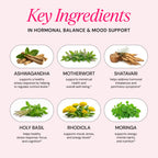 Ayurvedic Hormone Balance for Women | Cortisol Reducer | Mood, Energy, & Sleep Support | Regulates Estrogen | Stress Relief | Ashwagandha, Rhodiola, & Shatavari | Made in USA | 60 Ct. - OSH Wellness