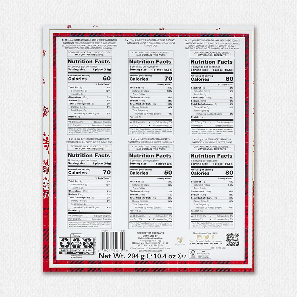 Walker’s 2026 Advent Calendar with Shortbread Cookies from Scotland - 24 Count (10.4 oz) - Limited Edition Cookie Box with Christmas Cookies in Various Shapes and Flavors