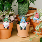 Chonsun Garden Gnomes Statue, 3 Pcs Flower Pots Hugger for Planter Decor