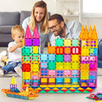 Magnetic Tiles,100PCS 3D Building Blocks, Magnets Building Set for Kids, Construction STEM Stacking Toys, Magnets Toy Gift for Toddlers, Boys and Girls