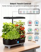 Growell 16 Pods Hydroponics Growing System Kit with 3 Light Modes & 2 Timer