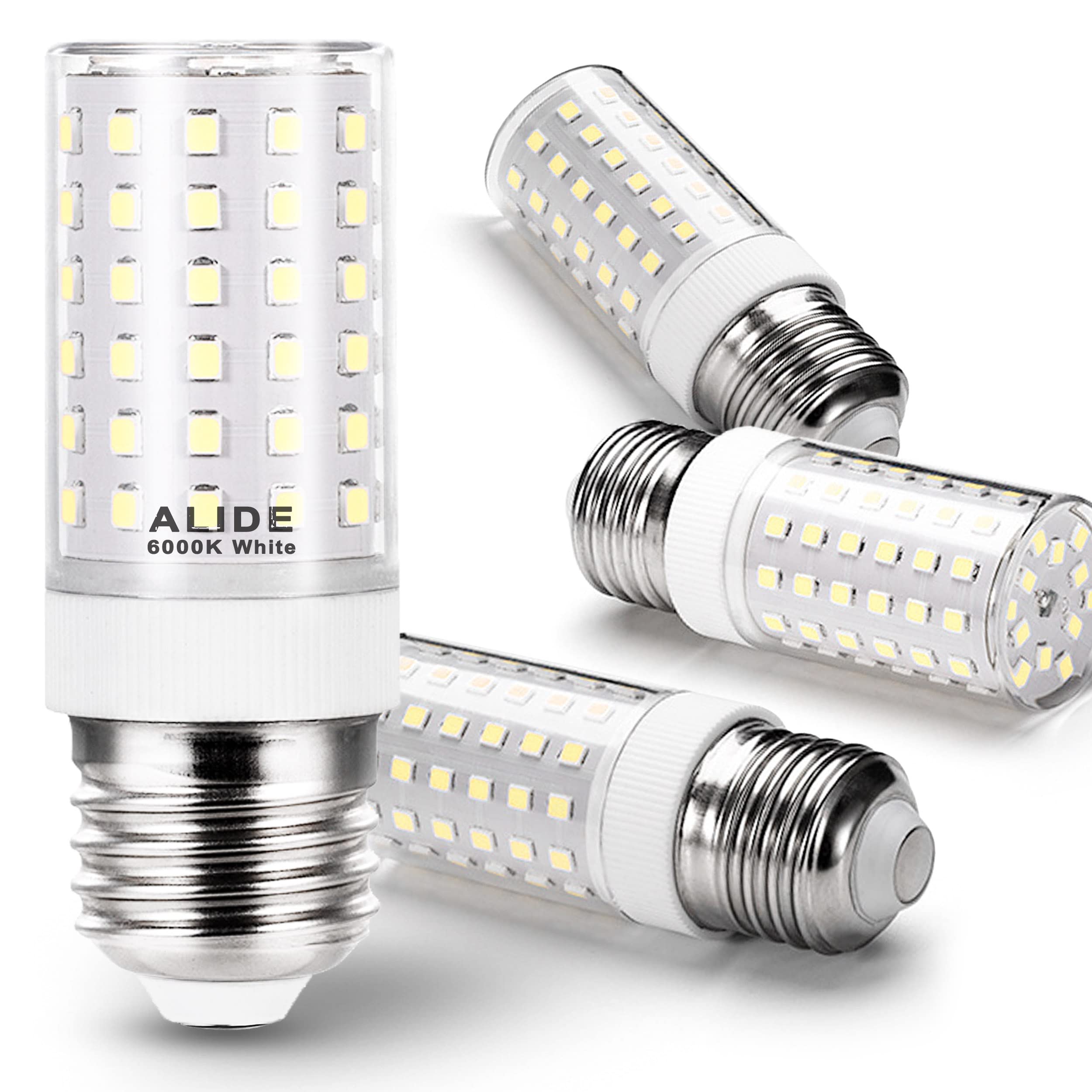 ALIDE E26 100W Replacement LED Candelabra Corn Bulbs 6000K White