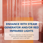 Home Sauna - Removable Sauna Steam Curtain | for Steam Bath Detox & Spa Relaxation | Turn Your Existing Shower into a Personal Steam Sauna | Fits with Existing Shower Curtain Liner