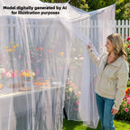 10'x10'x8.2' Outdoor Camping&Patio Mosquito Netting,Large Mosquito Netting with Hanging Ropes for Patio Camping Home Outdoor Travel (White)