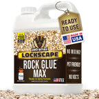 PetraMax Lockscape Rock Glue for Landscaping, 1 Gal (Made in USA) - 100% Permeable & Pet-Safe Landscape Adhesives for Stones & Pebbles - Ready to Spray Pea Gravel Binder & Mulch Glue for Landscaping
