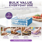 Vinyl Disposable Gloves X Large - 1000 Count Case Clear Food Safe Cooking and Household Cleaning Gloves - Powder Free and Latex Free Kitchen Glove for Meal Prep and Food Service