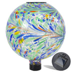 VCUTEKA Solar Gazing Ball, Glass Garden Globes for Outdoor Yard Decor, 10“