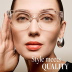 CCVOO 2.0 Reading Glasses for Women, Stylish Eyeglasses, Blue Light Readers for Women, Computer Eye Glasses, Cheaters