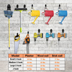HUPBIPY 12 Pack Garage Hooks Heavy Duty Utility Steel with Anti-Slip Coating Wall Mount Storage Organizer for Hanging Power and Garden Tools, Ladders, Hose, Bikes, Ropes, Bulk Items, and More