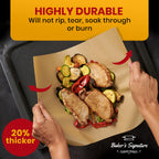 220 PCS Parchment Paper Baking Sheets, 12x16 Inches by Baker's Signature | Precut Non-Stick & Unbleached - Will Not Curl or Burn, Non-Toxic & Comes in Convenient Packaging