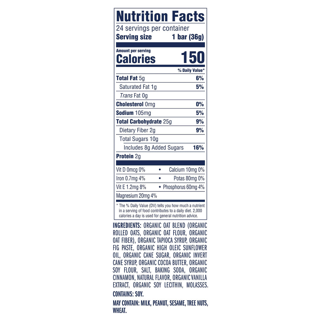 Zbar, Iced Oatmeal Cookie, Soft-Baked Energy Snack Bars, Non-GMO, 12g Whole Grains, USDA Organic Granola Bars, Snacks for Kids (24 Pack)