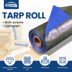 TARPAL 6x100 Feet (2pack) Tarp Roll 5mil Waterproof Tarps polyethylene Multipurpose Tarp Cover Dustproof, Tear Resistant for Decoration, Painting, Home use（Green/Blue）