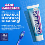 Fresh 'n Brite Denture Cleaner Paste, ADA Accepted Dual Action Formula for Fresh Breath & Gentle Care of Dentures, 1 Count