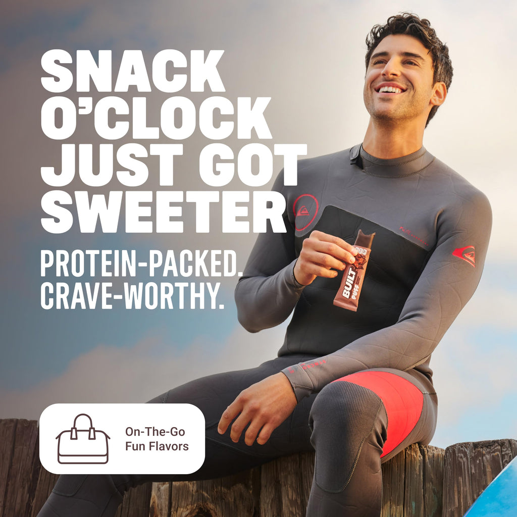 BUILT Bar Puff Protein Bars - Brownie Batter - 17g Protein Snack Bars with Collagen - Calorie Conscious & Gluten Free - 12 Count