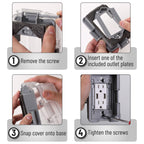 Bates Choice Weatherproof Electrical Outlet Cover, 2 Pack, 1-Gang, Outdoor Outlet Cover, Weatherproof, Outlet Cover Box