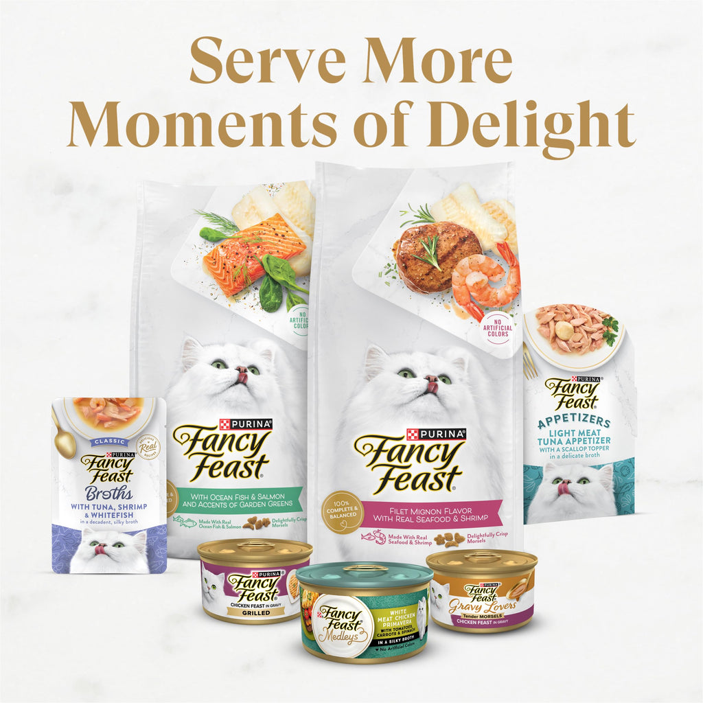 Purina Fancy Feast Poultry & Beef Wet Cat Food Variety Pack, 3 oz, 24-Pack