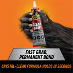 Gorilla Clear Grip Waterproof Contact Adhesive, 3 Ounce Tube, Clear, (Pack of 5)