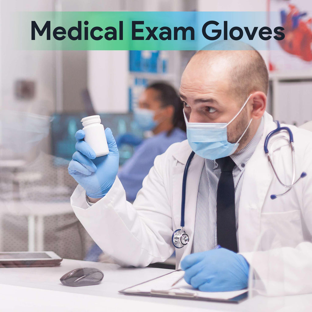 FifthPulse Medical Exam Blue Nitrile Gloves X Small 1000 Count - 3 Mil Powder and Latex Free Disposable Gloves - Case of 10 Boxes of 100
