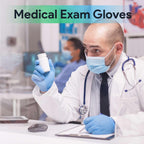 FifthPulse Medical Exam Blue Nitrile Gloves X Small 1000 Count - 3 Mil Powder and Latex Free Disposable Gloves - Case of 10 Boxes of 100