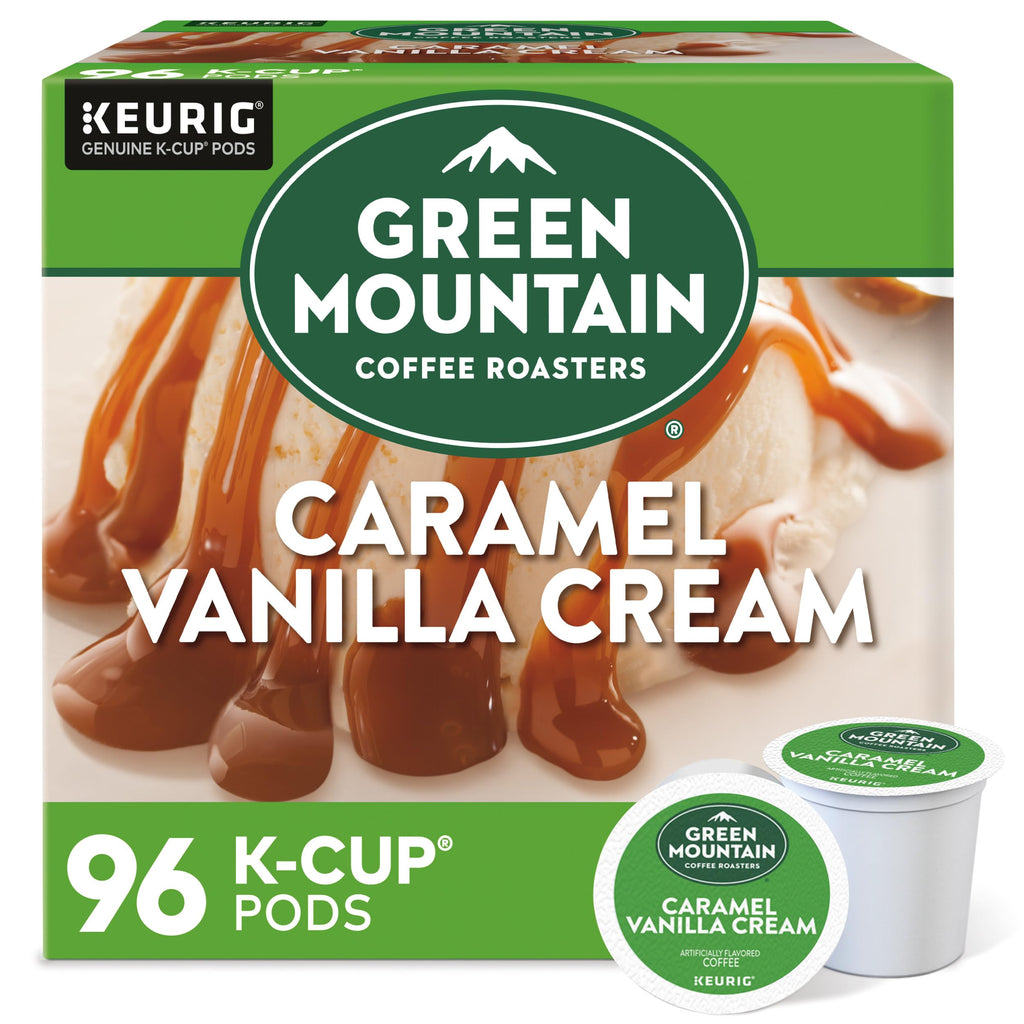 Green Mountain Caramel Vanilla Cream Coffee, K-Cup Pods, 96 Count