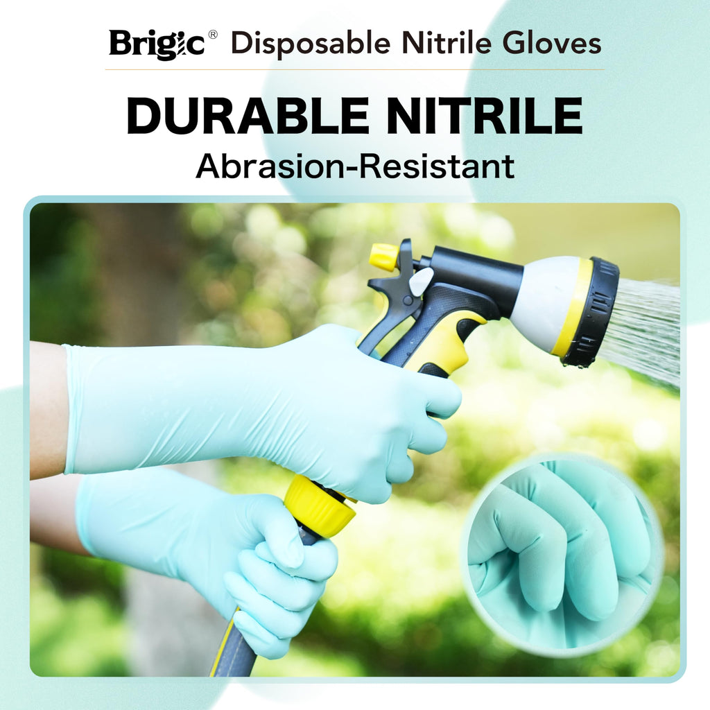 Brigic 12-Inch Extended Disposable Nitrile Gloves | Latex-Free & Powder-Free | Full Palm Textured Grip | Multipurpose for Home, Kitchen, Beauty & Garden Orchid Purple, Medium (Pack of 100)
