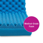 DMI Foam Waffle Cushion For Chair, Egg Crate Cushion Foam Seat Pad, Seat Cushion for Car, Office Chair or Wheelchair Cushion to Relieve Back, Tail Bone Pain, Sciatica, 18x16x4, Car Seat Cushion
