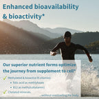 Igennus Methylated Men's Multivitamin with 22 Actives, All-Day Nutrient Delivery, Pure & Clean, Methylfolate & Methylcobalamin, High Strength MTHFR Supplement, Non-GMO & Halal, 60 Tablets