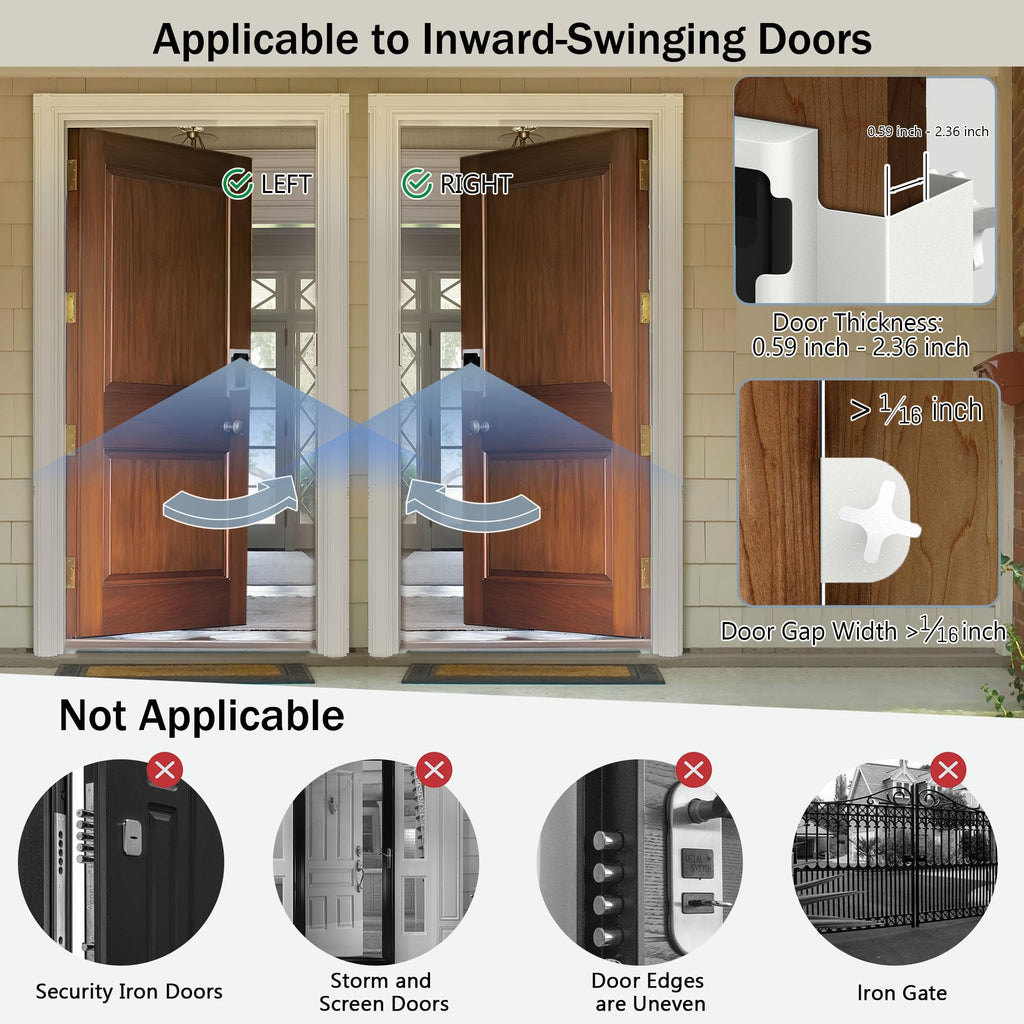 Homalor Anti Theft Ring Doorbell Mount: White Ring Doorbell Door Mount Blink Camera Holder - Metal, No Drill Required