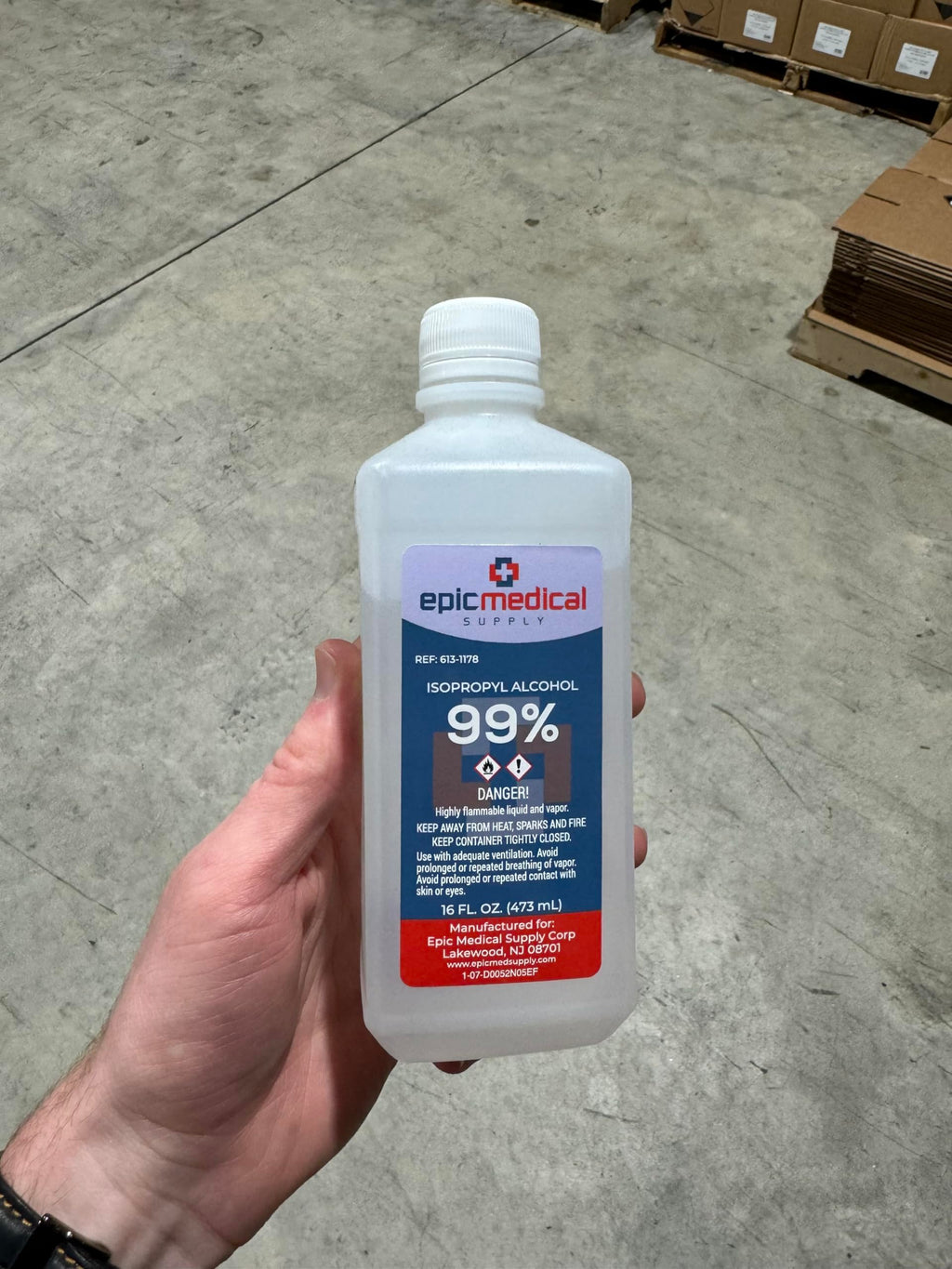 99% Isopropyl Alcohol 16 oz. Bottle, General Purpose Cleaner for Glass and PCB, Technical Grade, Alcohol for Nails (2)