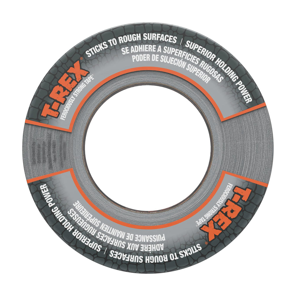 T-REX Tape Heavy Duty Duct Tape with UV Resistant & Waterproof Backing for Ferociously Strong Repairs, 1.88" x 30 yd, Gunmetal Gray, 1 Roll
