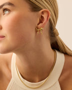 PAVOI Stud Earrings, 14K Gold Plated, Yellow Gold, Size 30 x 25 Millimeters