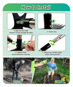 71in Weed Puller Tool with Long Handle, Adjustable Garden Hoe and Weed Rake