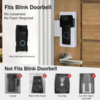Homalor Anti Theft Ring Doorbell Mount: White Ring Doorbell Door Mount Blink Camera Holder - Metal, No Drill Required