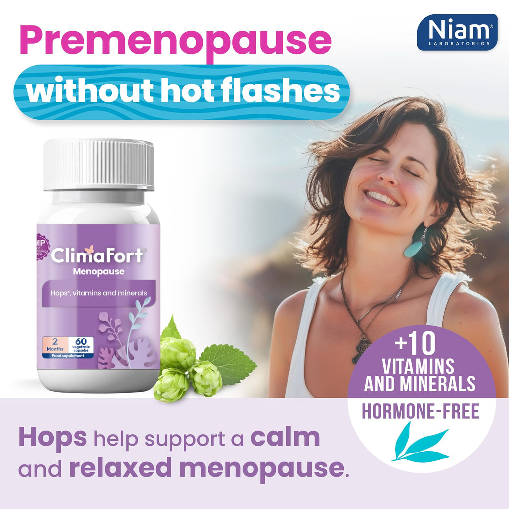Climafort 60 Day Supply | Menopause Relief Pills | Natural Relief for Hot Flashes, Night Sweats, Mood Swings & Hormone Balance | Hops, Vitamins, and Minerals | 1 Capsule Daily