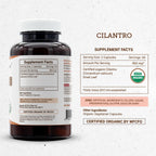 Secrets of the Tribe Cilantro USDA Organic Capsules | Certified Organic Vegetarian Capsules, Herbal Dietary Supplement | Coriandrum Sativum Dried Leaf (120 Count)