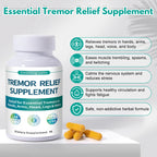 ZERBI Essential Tremor Relief Herbal Supplement – for Hand, Arm, Head, Leg & Voice Tremors – with Skullcap, Passionflower & Valerian – 90 Capsules