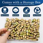 Vifmy M6-1.0 Rivet Nut, 115Pcs Zinc Plated Threaded Inserts Rivnuts