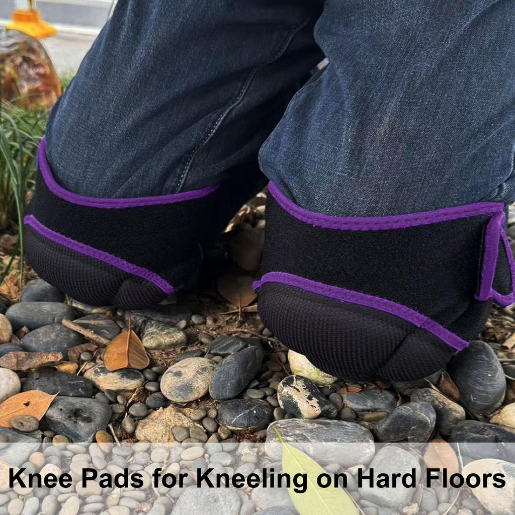 JYBTAA Knee Pads for Women Men, Adjustable Knee Cushions, Purple M (1 Pair)