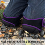 JYBTAA Knee Pads for Women Men, Adjustable Knee Cushions, Purple M (1 Pair)
