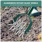 YEELOR Rotary Cultivator Garden Tool with Durable Aluminum Gears