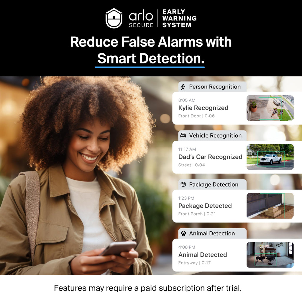 Arlo Video Doorbell HD | 2nd Gen | Wireless/Wired Option, 2-Way Audio, Night Vision, Head to Toe Video View, Integrated Siren | Live Stream | Real Time Notifications |180 Deg Wide View, White